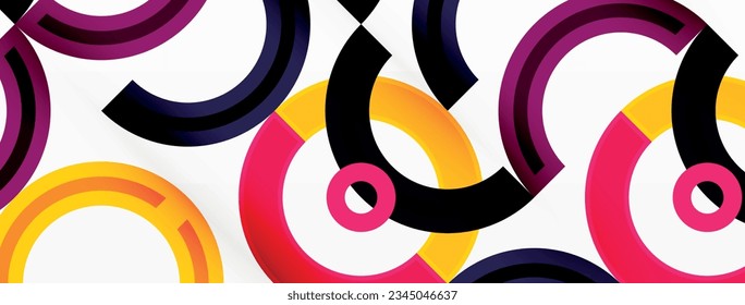 Colorful circle abstract background with vibrant and eye-catching design that incorporates a variety of different shades and hues creating a swirling, dynamic effect