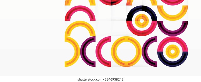 Colorful circle abstract background with vibrant and eye-catching design that incorporates a variety of different shades and hues creating a swirling, dynamic effect