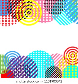 colorful circle abstract geometric pattern background. chaotic pattern circle and dots. space for text