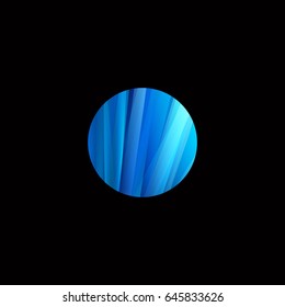 Colorful circle abstract colorful structure logo with lines set. Future shape development design