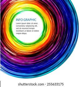 colorful Circle Abstract Technology background for computer graphic website internet and business. text box. label. Brochure. Roll. card. white background.