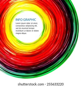 colorful Circle Abstract Technology background for computer graphic website internet and business. text box. label. Brochure. Roll. card. white background.