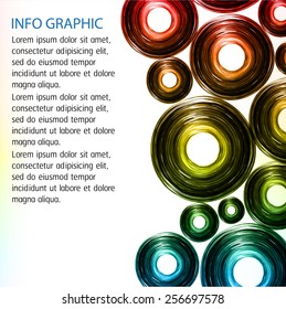 colorful Circle Abstract Technology background for computer graphic website internet and business. text box. label. Brochure. Roll. card. white background.