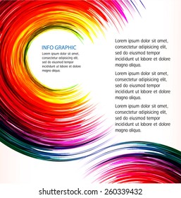 colorful Circle Abstract Technology background for computer graphic website internet and business. text box. label. Brochure. Roll. card. white background. banner. rainbow