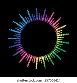 Colorful circle abstract vector background