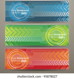 Colorful circle and arrow background, vector