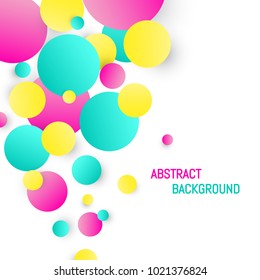 Colorful circle background. Abstract circle design Vector illustration.