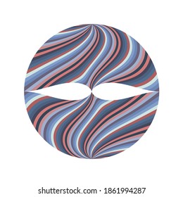 Colorful circle background, abstract waves, geometric dynamicpattern, vector modern design texture.