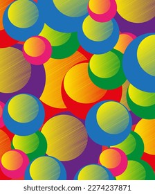 Colorful circle background, creative abstract rainbow color vector.Wallpaper decor.