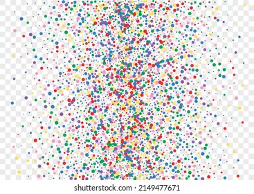 Colorful Circle Background Transparent Vector. Element Parade Texture. Rainbow Holiday. Multicolored Round Isolated. Geometric Top Template.