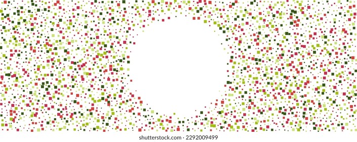 Colorful Circle Background White Vector. Dot Christmas Texture. Multicolored Decor. Rainbow Geometric Fest. Element Graphic Design.
