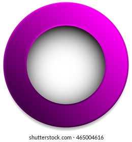 Colorful circle badge, button, pin, label element. Blank, empty circle design
