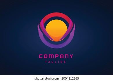 colorful circle ball gradient logo for a company
