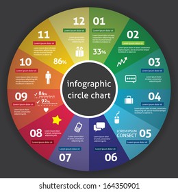 Colorful circle chart - infographic