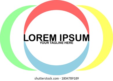 colorful circle company logo. simple logo.