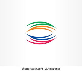colorful circle concept logo design icon concept