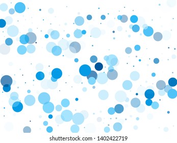 Colorful circle confetti vector background. Surprise party celebration elements. Christmas design. Circle confetti flying abstract pattern. Abstract snow, blue cyan snowflakes flying.