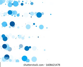 Colorful circle confetti vector background. Surprise party celebration elements. Baby shower decor. Circle confetti flying abstract pattern. Abstract snow, blue cyan snowflakes flying.