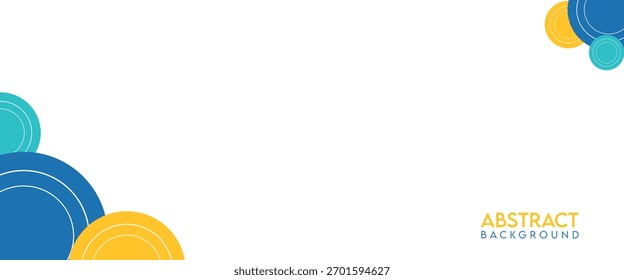 Colorful Circle Corners – Abstract Overlapping Shapes on Minimal White Background