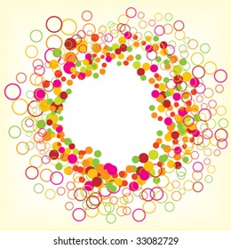 colorful circle, decorate background, ball vector