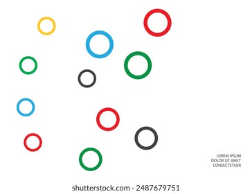 Colorful circle design background. Vector graphics.