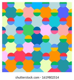 colorful circle diamond shape abstract