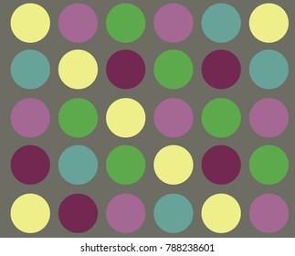 colorful circle display