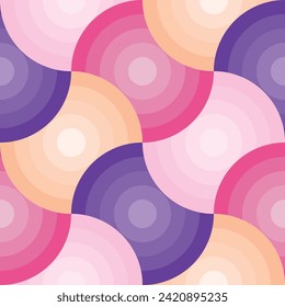 Colorful circle doodle seamless pattern