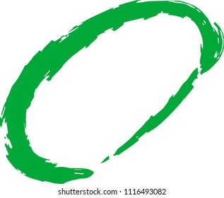Colorful Circle drawn with brush