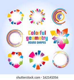 Colorful circle elements. Vector eps10