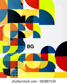 Colorful circle elements. Vector template background for workflow layout, diagram, number options or web design