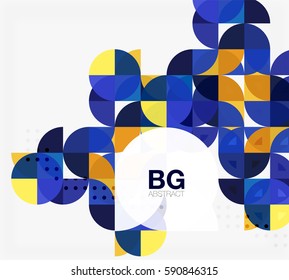 Colorful circle elements. Vector template background for workflow layout, diagram, number options or web design
