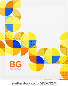 Colorful circle elements. Vector template background for workflow layout, diagram, number options or web design