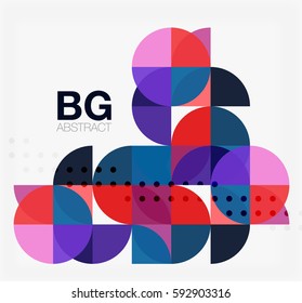 Colorful circle elements. Vector template background for workflow layout, diagram, number options or web design