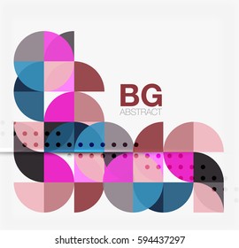 Colorful circle elements. Vector template background for workflow layout, diagram, number options or web design