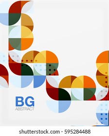 Colorful circle elements. Vector template background for workflow layout, diagram, number options or web design