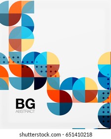 Colorful circle elements. Vector template background for workflow layout, diagram, number options or web design