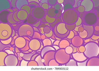 Colorful circle or ellipse conceptual background with lines for design catalog or texture. Vector artwork.