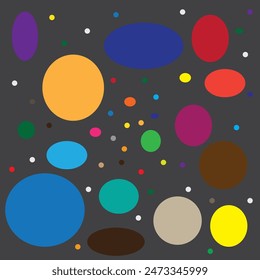 colorful circle flat vector icon
