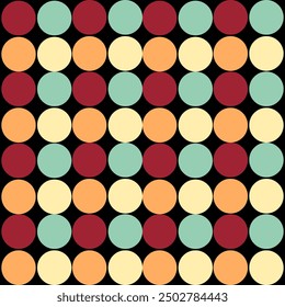 colorful circle geometric pattern cloth, tile, carpet, vector,
Illustration design on black background.