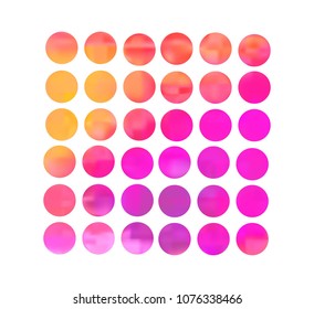 Colorful circle gradient set with modern abstract backgrounds. Rainbow fluid covers for calendar, brochure, invitation, cards. Template with round gradient set for screens and mobile app.