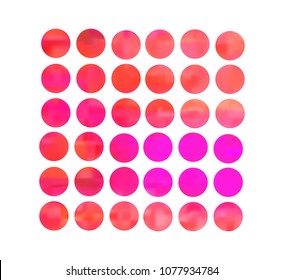 Colorful circle gradient set with modern abstract backgrounds. Rainbow fluid covers for calendar, brochure, invitation, cards. Template with round gradient set for screens and mobile app.