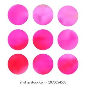 Colorful circle gradient set with modern abstract backgrounds. Rainbow fluid covers for calendar, brochure, invitation, cards. Template with round gradient set for screens and mobile app.