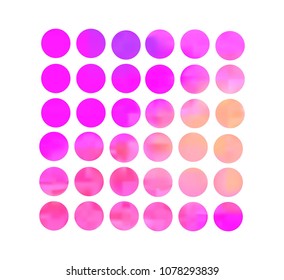 Colorful circle gradient set with modern abstract backgrounds. Rainbow fluid covers for calendar, brochure, invitation, cards. Template with round gradient set for screens and mobile app.