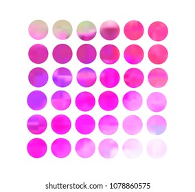 Colorful circle gradient set with modern abstract backgrounds. Rainbow fluid covers for calendar, brochure, invitation, cards. Template with round gradient set for screens and mobile app.
