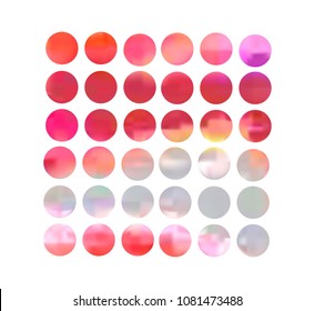 Colorful circle gradient set with modern abstract backgrounds. Rainbow fluid covers for calendar, brochure, invitation, cards. Template with round gradient set for screens and mobile app.