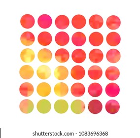 Colorful circle gradient set with modern abstract backgrounds. Rainbow fluid covers for calendar, brochure, invitation, cards. Template with round gradient set for screens and mobile app.