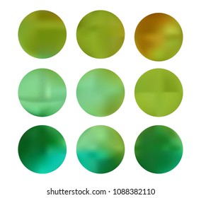 Colorful circle gradient set with modern abstract backgrounds. Rainbow fluid covers for calendar, brochure, invitation, cards. Template with round gradient set for screens and mobile app.