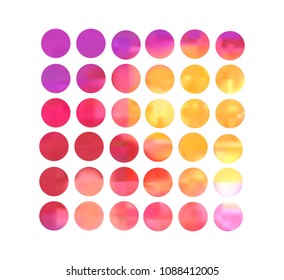 Colorful circle gradient set with modern abstract backgrounds. Rainbow fluid covers for calendar, brochure, invitation, cards. Template with round gradient set for screens and mobile app.