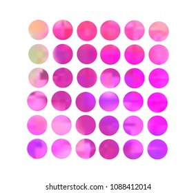 Colorful circle gradient set with modern abstract backgrounds. Rainbow fluid covers for calendar, brochure, invitation, cards. Template with round gradient set for screens and mobile app.